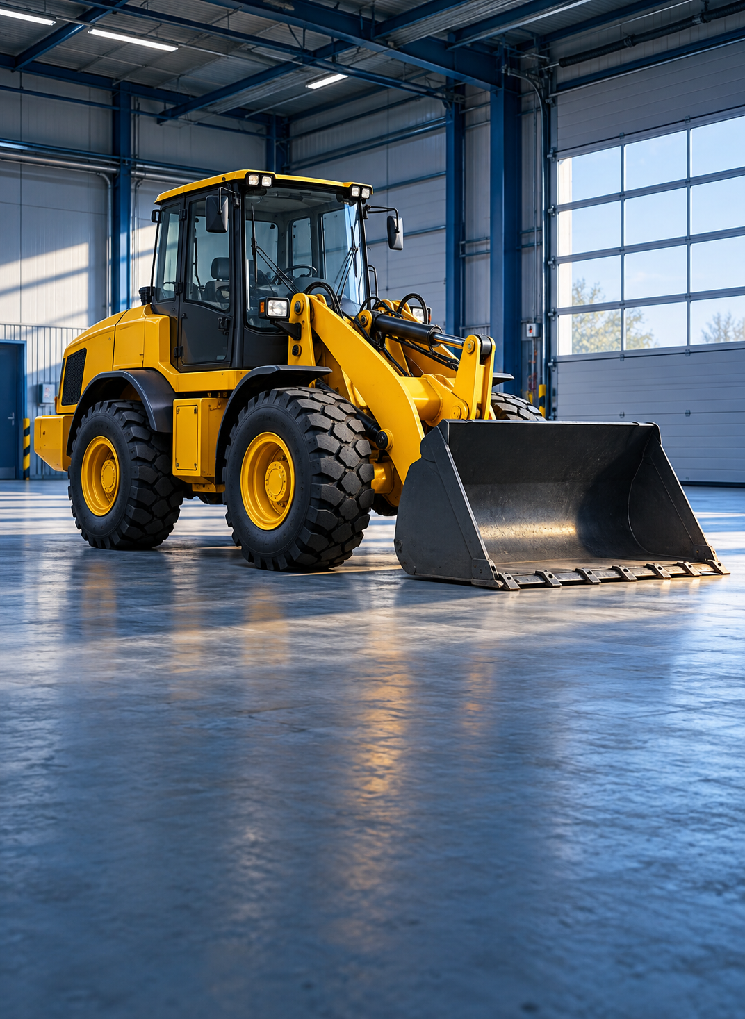 Illustrative unbranded industrial wheel loader